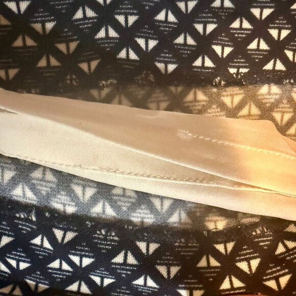 Tory Burch Geometric Sleeveless Dress – Navy/White_Fits S – Fully - Picture 7 of 16